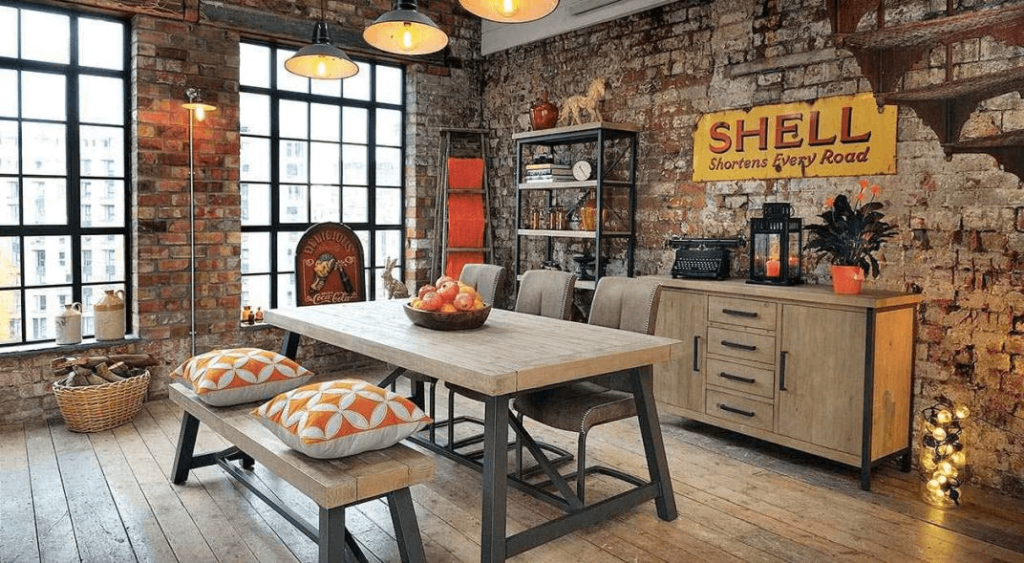 comedor decoracion industrial