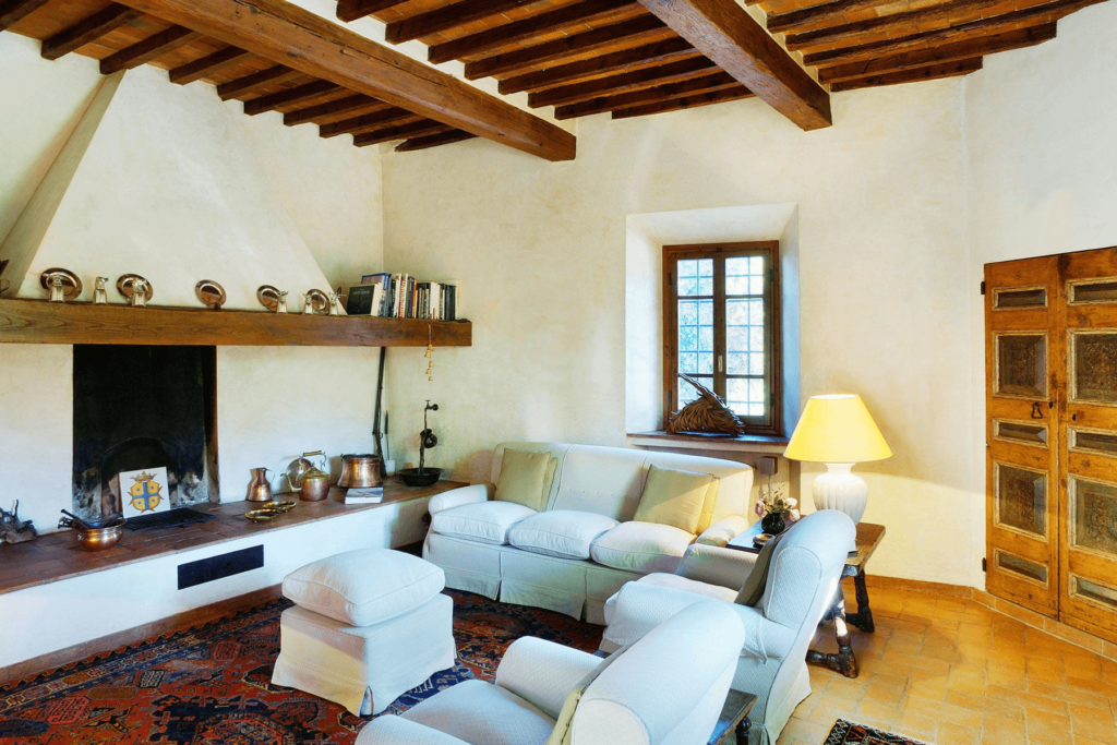 sala al estilo campirano