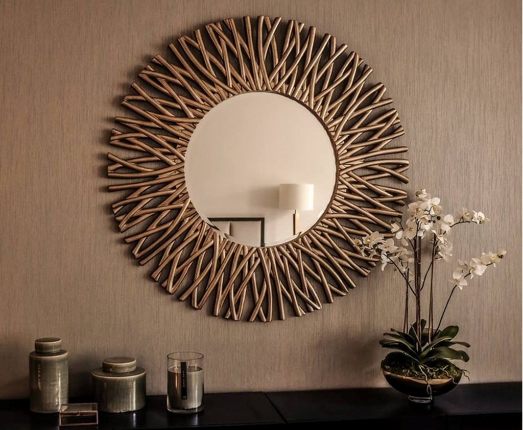espejo redondo decorativo