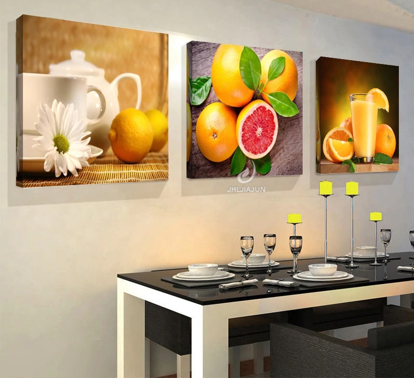 cuadro con frutas