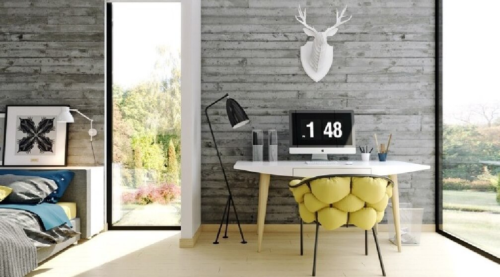decorar escritorios modernos con lamparas