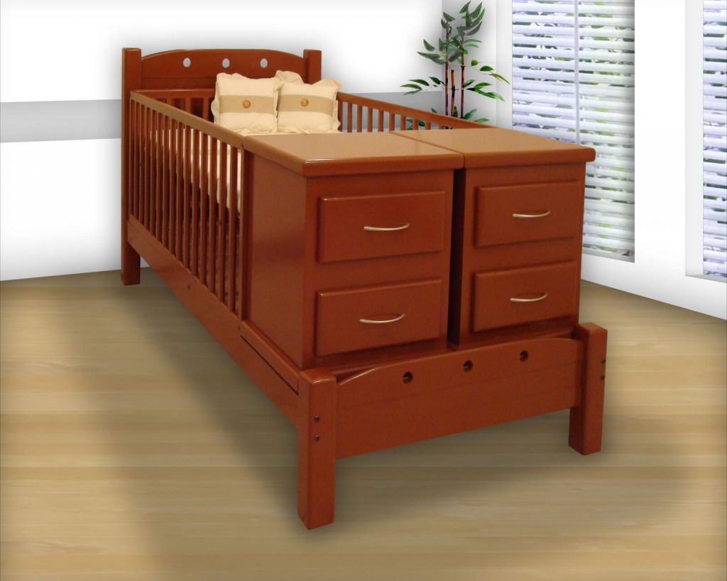 imagen cama cuna de madera