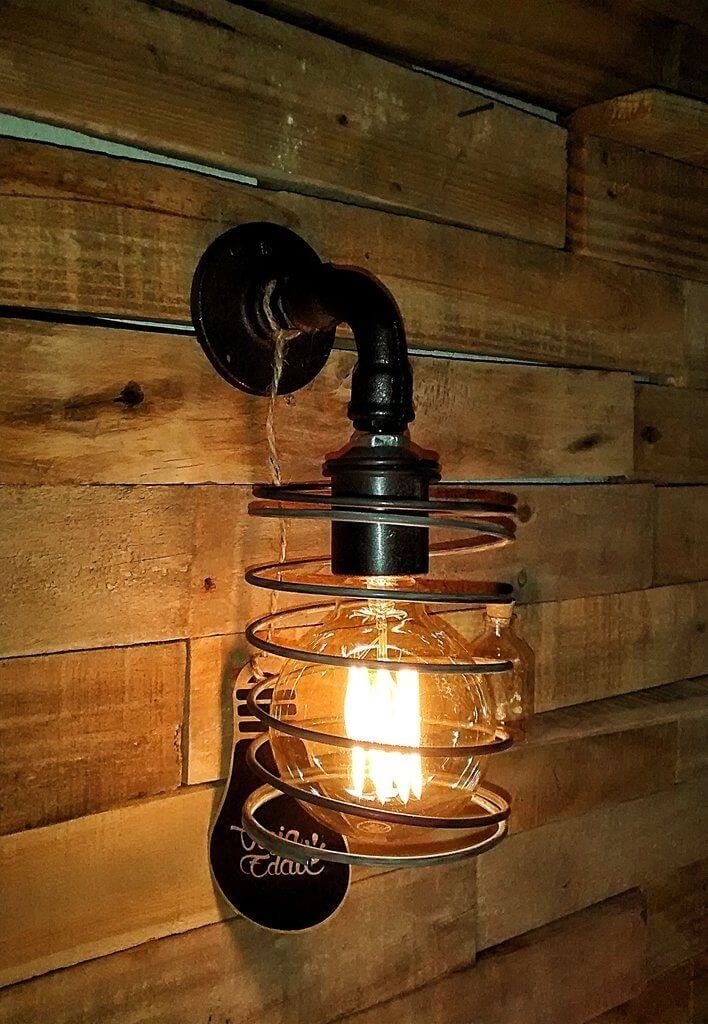 lampara de pared industrial