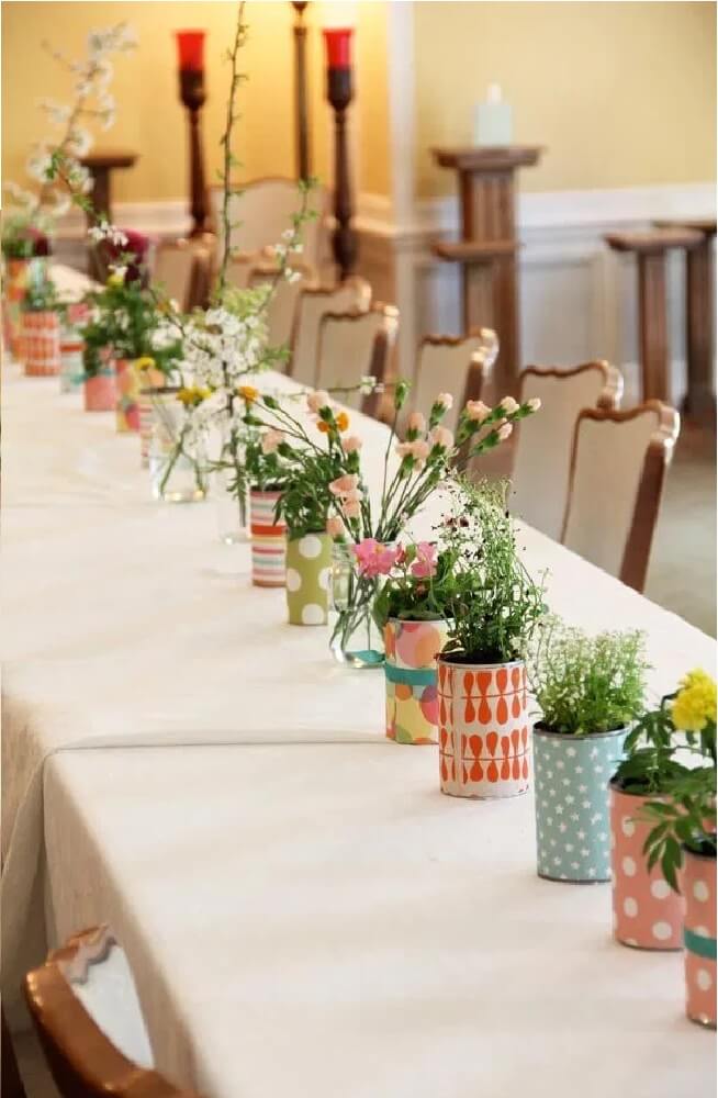 decoracion con florero vintage