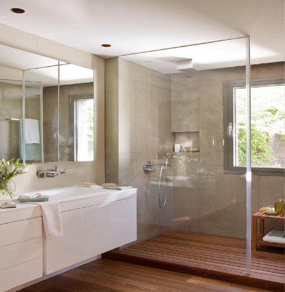 ducha con mueble