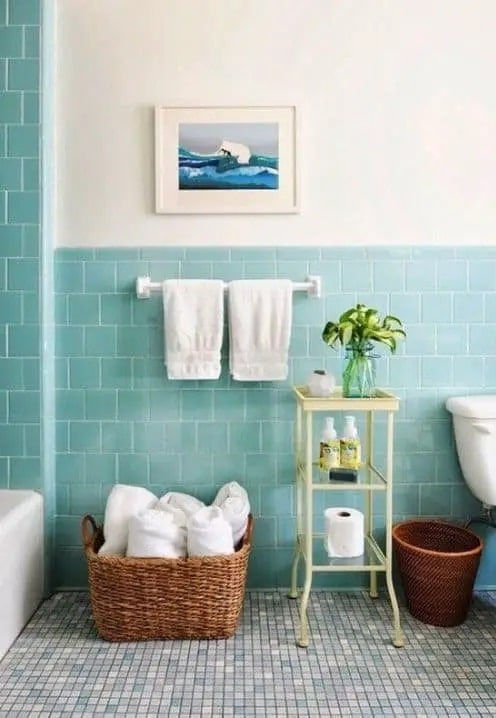 Cuadros para baños modernos con motivos acuáticos