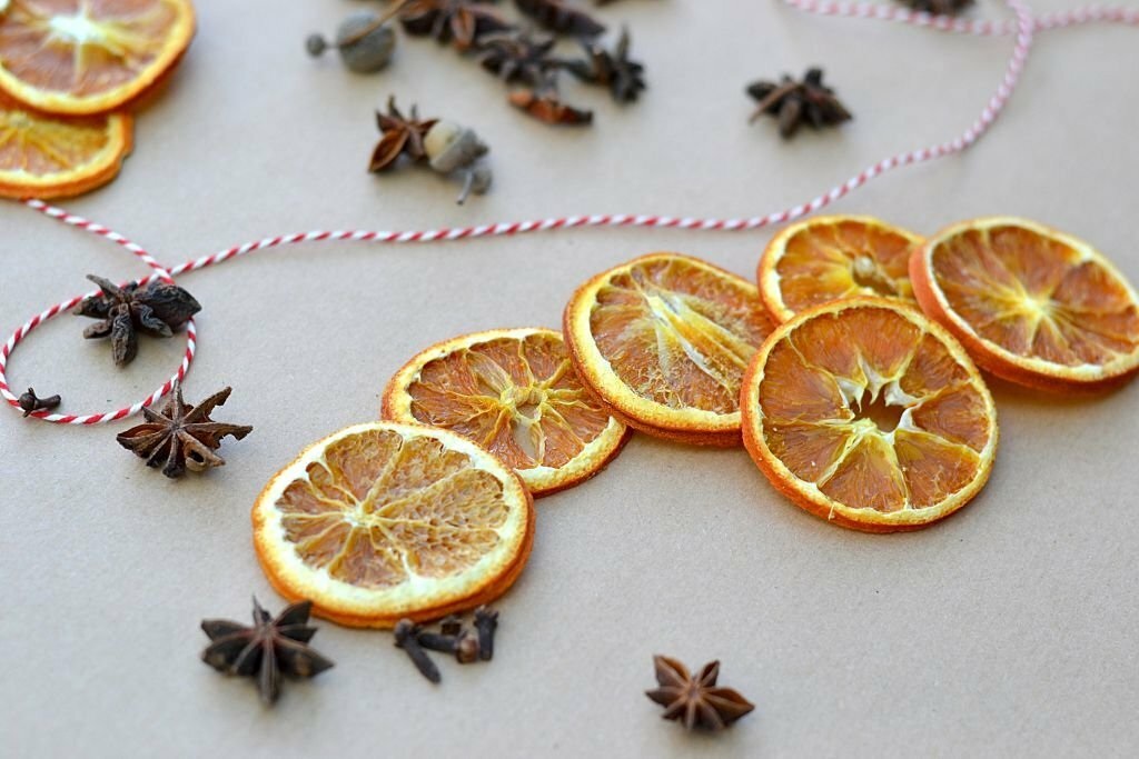 guirnaldas con naranjas 